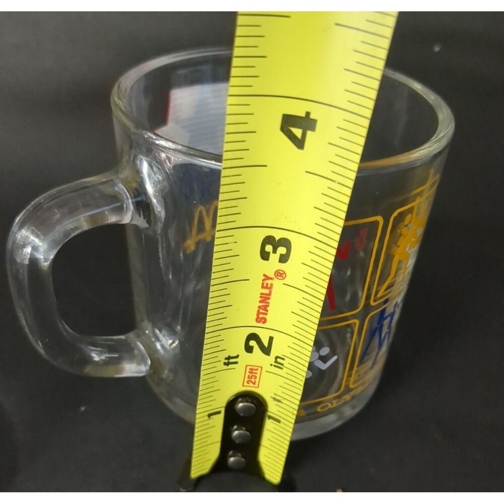 4 Vintage 1984 McDonalds Olympic Glass Coffee Mugs  Los Angeles -  All Different - Picture 14 of 16
